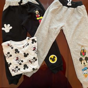Mickey mouse pants and shirt